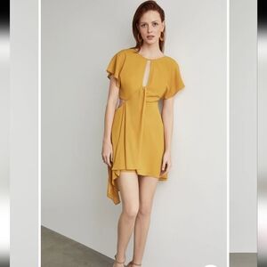 NWT BCBG MaxAzria Front Twist Dress in Honey